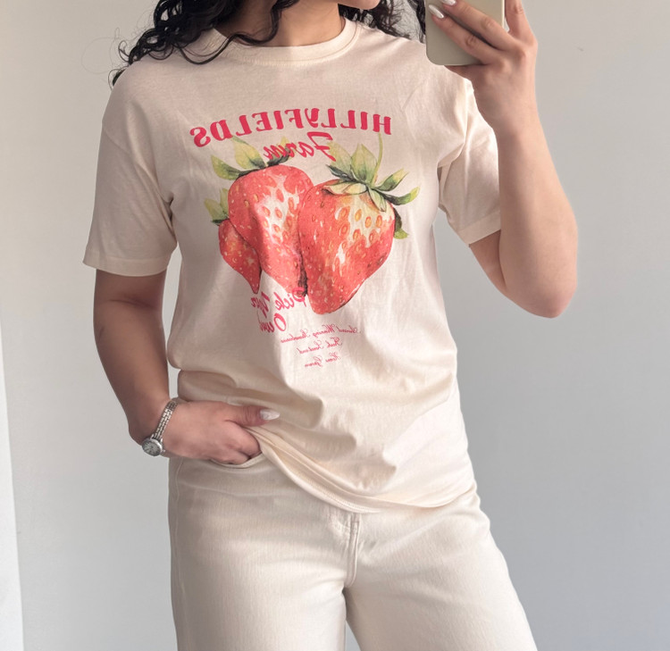 تیشرت وارداتی توت فرنگی🍓